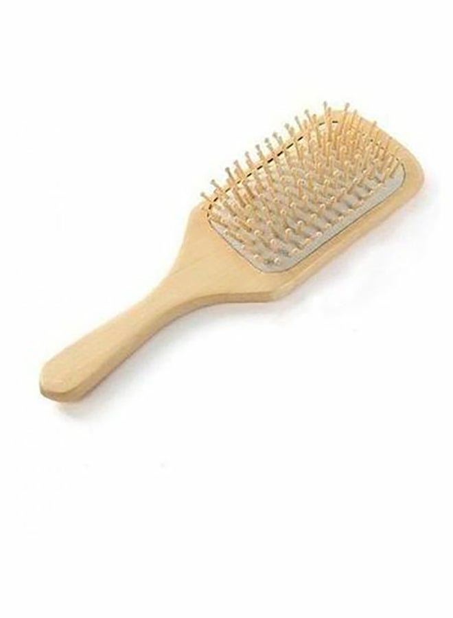 فرشاة شعر طبية مصنوعة من الخشب تدوم طويلا بيج - Image 1