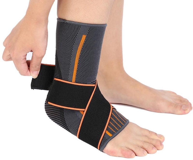 Generic - 2-Piece Ankle Support Compression Breathable Foot Elastic Guard Strap - Image 1