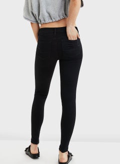 American Eagle High Waist Plain Skinny Jeans Black  - Image 2