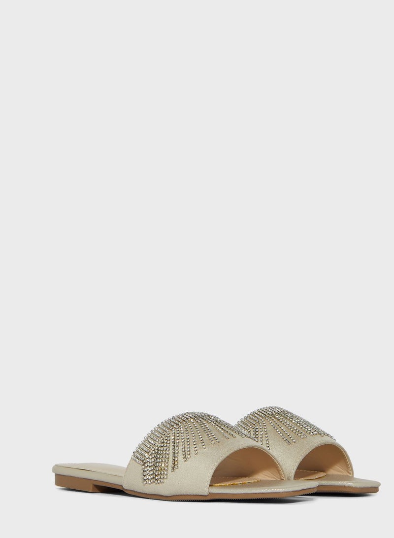 فينتشي صندل كاجوال بدون رباط بيج - Image 4