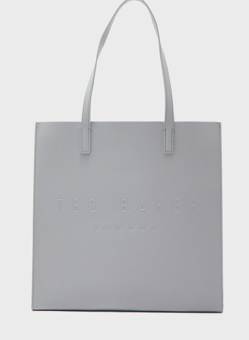 Ted Baker - Soocon Large Crosshatch Shoulder Bag Grey - Image 1