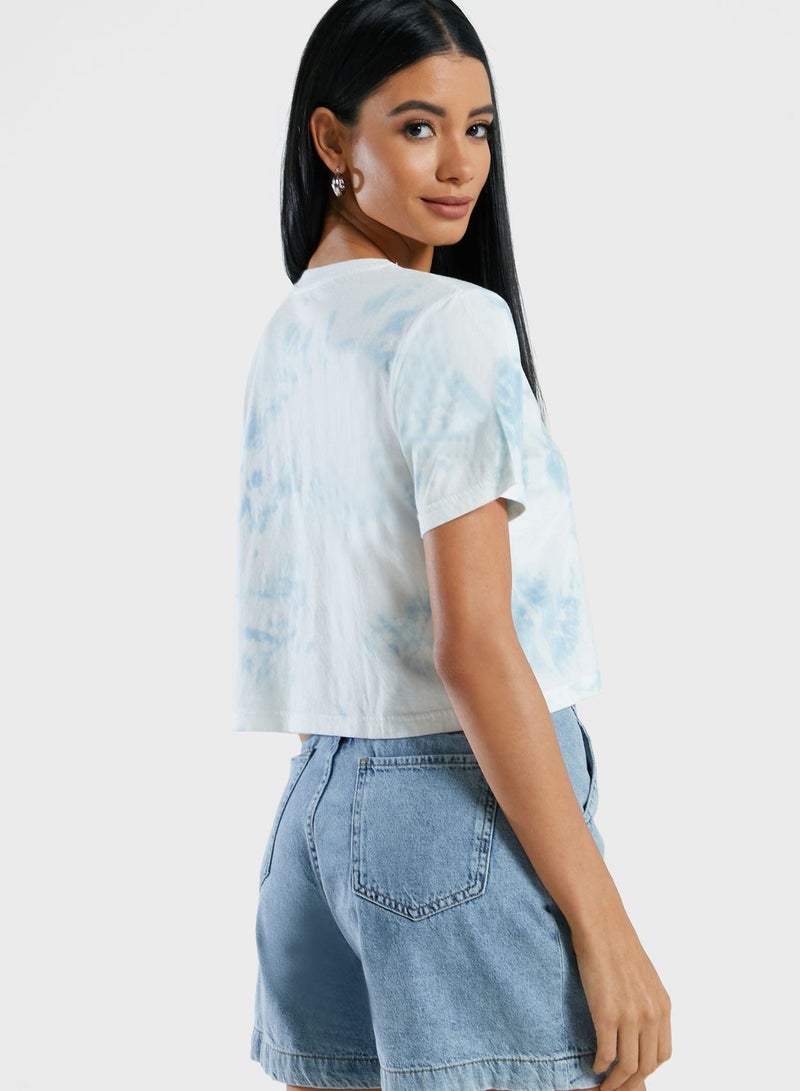rvca Delirious T-Shirt Blue-white - Image 2