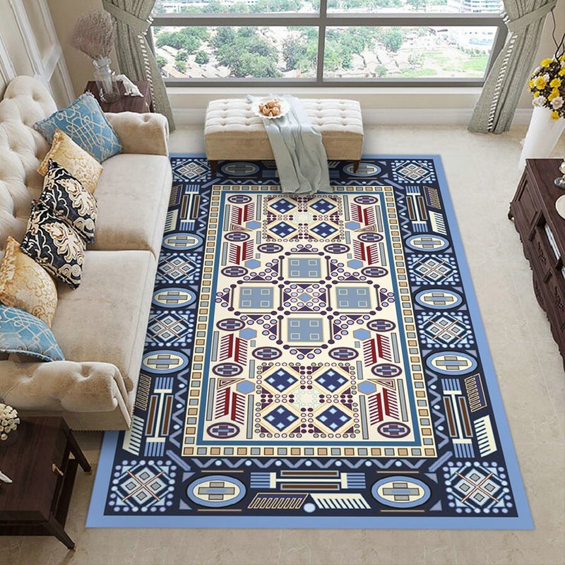 Simple Living Room Bedroom Floor Mat Blue 40x60(WxL)cm - Image 1