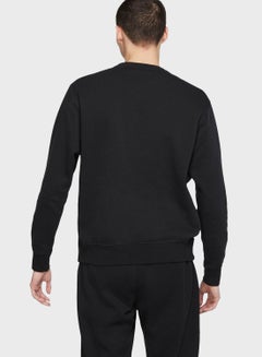 Nike Logo Detail Club Sweatshirt Black  - Image 4
