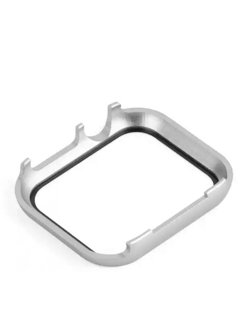Full Protection Smartwatch Case With Glass Screen Protector For Apple Watch White  - Image 1