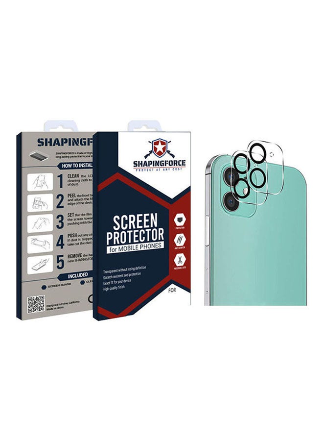 SHAPINGFORCE 2-Piece Camera Lens Protector Set For Apple iPhone 12 Mini Clear - Image 1