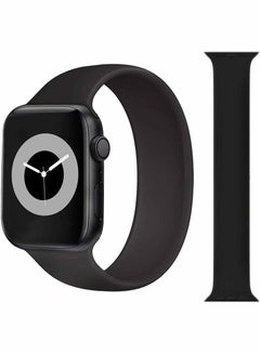 Silicone Solo Loop Watch Band For Apple Watch Black