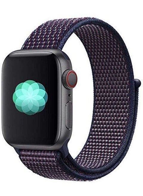Nylon Sport Loop Band Replacement Wristband For Apple I watch 1/2/3/4 Series Indigo