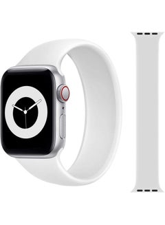 Medium Soft Silicone Solo Loop Band For Apple Watch 42mm/ 44mm White