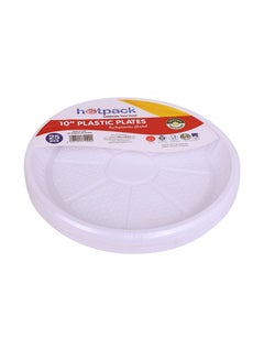 Hotpack 25-Piece Disposable Plate And 50Cup Free Set Combo Pack White  - Image 2