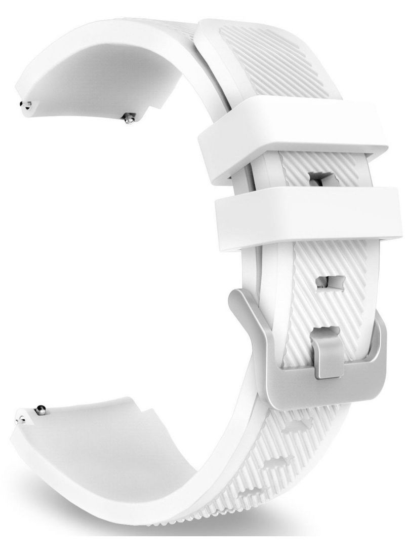 Sport Series Silicone Smartwatch Strap Band For Samsung Gear S3 Frontier/S3 Classic/Moto 360 2Nd Gen 46mmSmart Watch White  - Image 1
