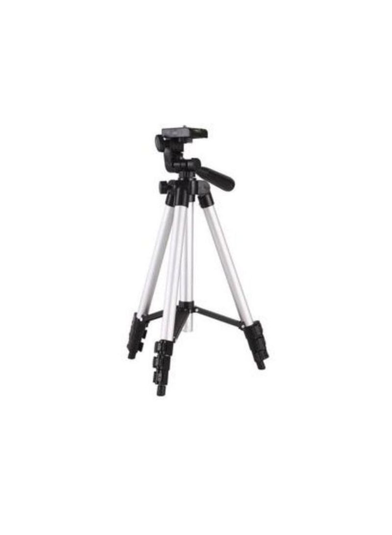 2-Piece Portable Camera Stand Tripod Black/Silver - Image 1