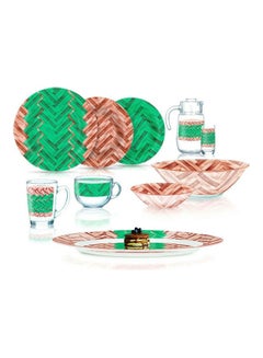 46-Piece Arcopal Dinnerware Set Green
