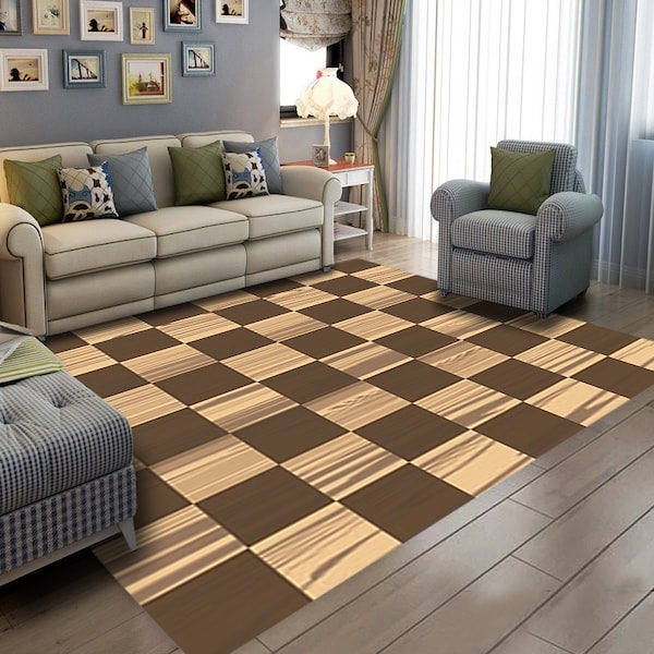 بساط بطابع أوروبي وتصميم بأشكال هندسيّة مبتكر من قطعة واحدة متعدد الألوان 40x60سم - Image 5