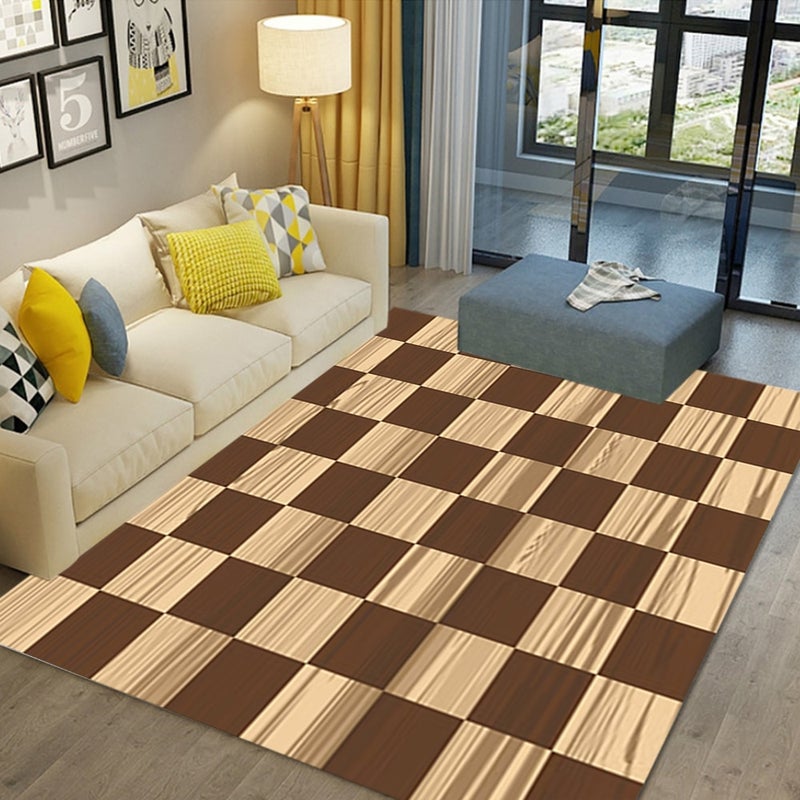 بساط بطابع أوروبي وتصميم بأشكال هندسيّة مبتكر من قطعة واحدة متعدد الألوان 40x60سم - Image 1