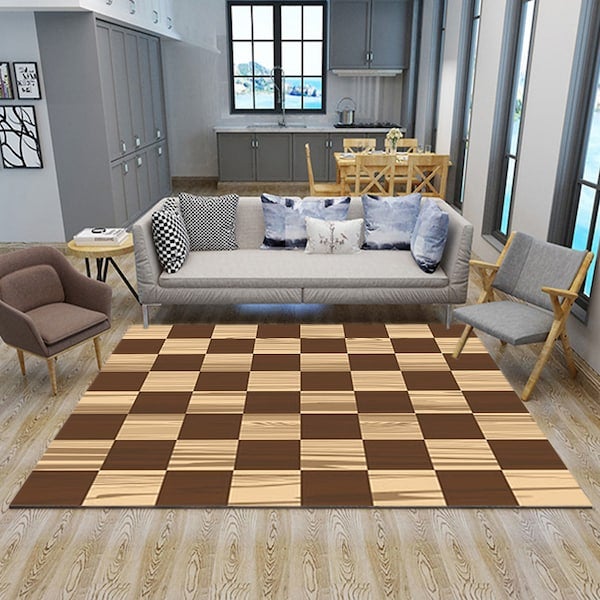 بساط بطابع أوروبي وتصميم بأشكال هندسيّة مبتكر من قطعة واحدة متعدد الألوان 40x60سم - Image 4