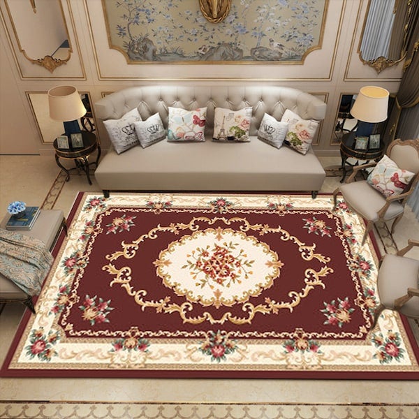 سجّادة ناعمة فاخرة من قطعة واحدة بتصميم أوروبيّ بتصميم زهور متعدد الألوان 40x60سم - Image 2