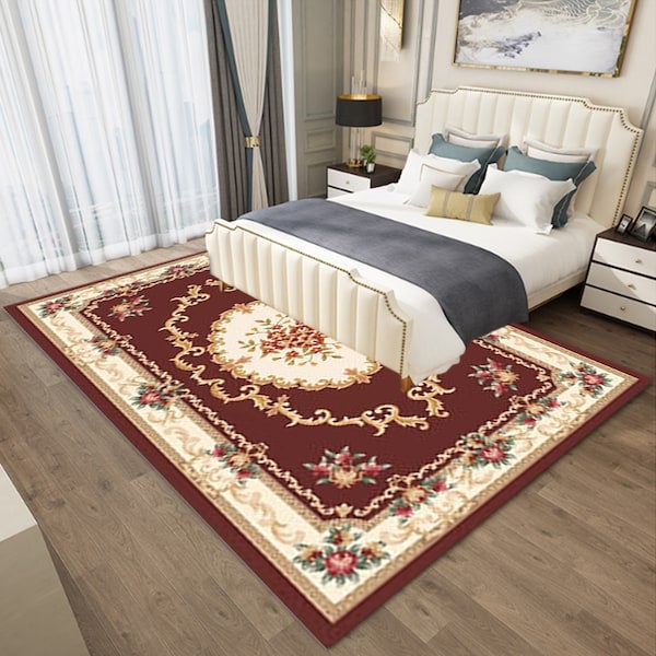 سجّادة ناعمة فاخرة من قطعة واحدة بتصميم أوروبيّ بتصميم زهور متعدد الألوان 40x60سم - Image 3