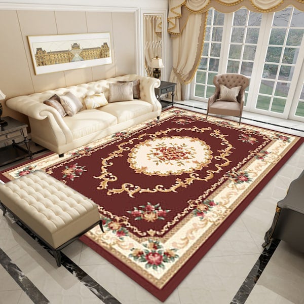 سجّادة ناعمة فاخرة من قطعة واحدة بتصميم أوروبيّ بتصميم زهور متعدد الألوان 40x60سم - Image 4