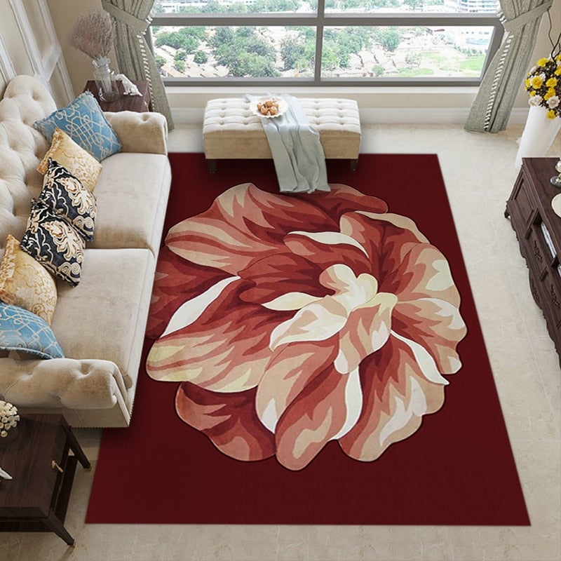 بساط لغرفة المعيشة بطبعة بسيطة وعصرية متعدد الألوان 40x60سم - Image 1
