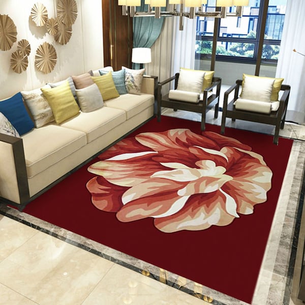بساط لغرفة المعيشة بطبعة بسيطة وعصرية متعدد الألوان 40x60سم - Image 5