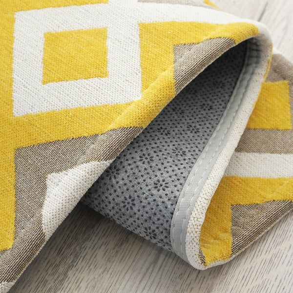 1-Piece Geometric Pattern Modern Style Carpet Yellow 50x80cm - Image 5