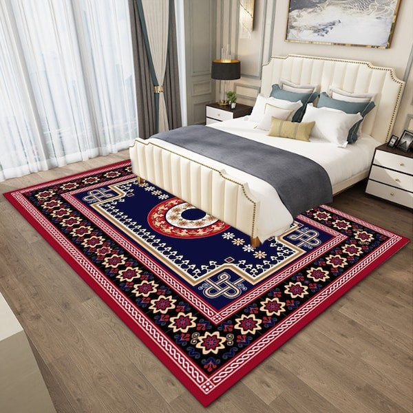 1-Piece Softness Geometric Pattern European Style Carpet, Synthetic Fibre, Rectangle Multicolour 40x60cm - Image 3
