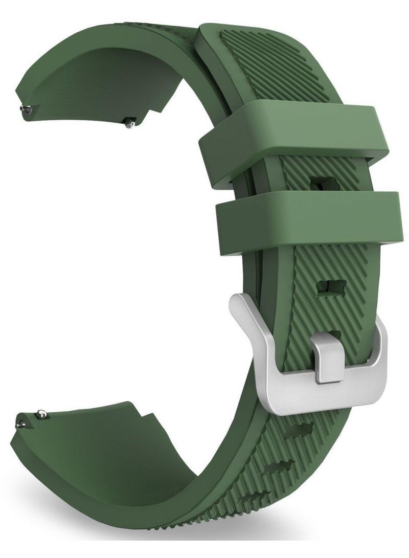 Sport Series Silicone Smartwatch Strap Band For Gear S3 Frontier/S3 Classic/Moto 360 2Nd Gen Army Green - Image 1