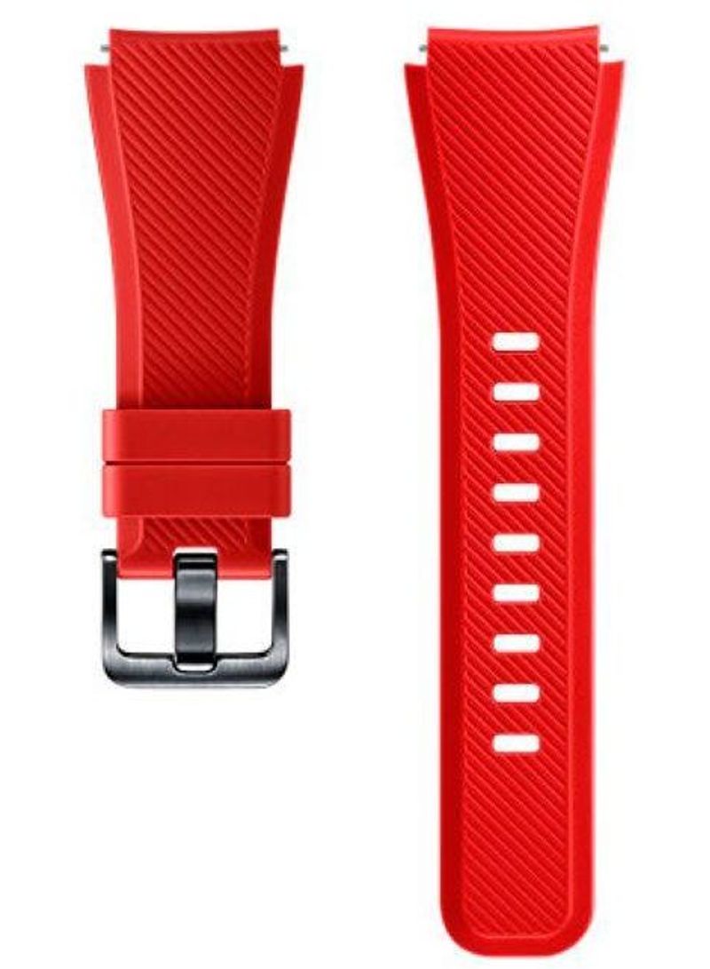 Classic Belt Smartwatch Strap Band For Samsung Galaxy Watch 46mm/Huawei Watch Gt 1/2/Honor Magic 2/Fossil Gen 4&5 22mm Red 