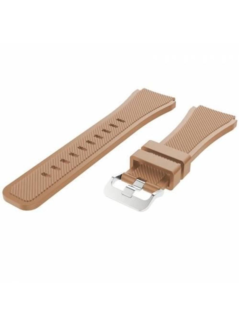 Classic Belt Smartwatch Strap Band For Samsung Galaxy Watch 46mm/Huawei Watch Gt 1/2/Honor Magic 2/Fossil Gen 4&5 22mm Light Brown 