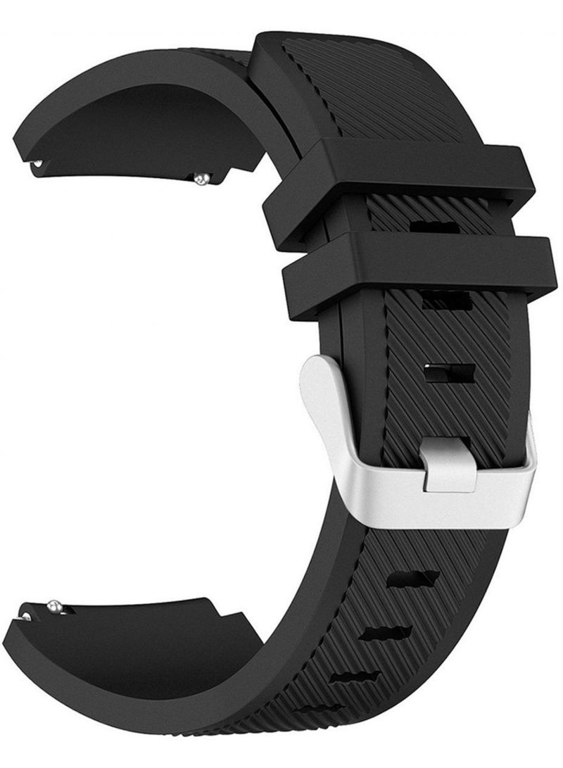 Classic Silicone Smartwatch Strap Belt Band For Samsung Gear S3 Frontier/Fantek Black  - Image 1