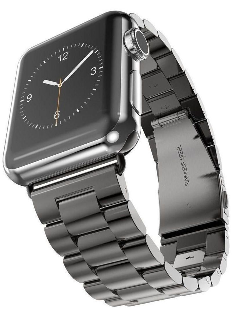 Replacement Stainless Steel Smartwatch Band For Apple Watches Dark Grey  - Image 1