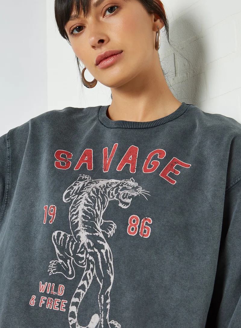 PIECES Nancy Sweatshirt Black(C-N10)