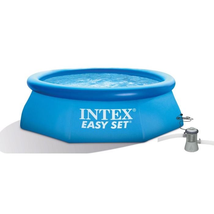 INTEX - 2-Piece Easy Set Inflatable Round Swimming Pool With Filter Pump 366x76cm - Image 1