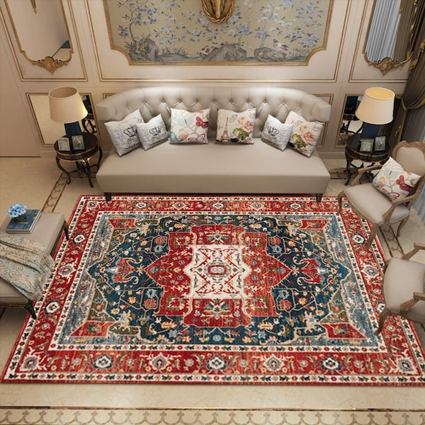 ماركة غير محددة - سجادة أرضية مستطيلة وناعمة للمطبخ بتصميم عصري وبسيط متعدد الألوان 40x60(WxL)سم - Image 1
