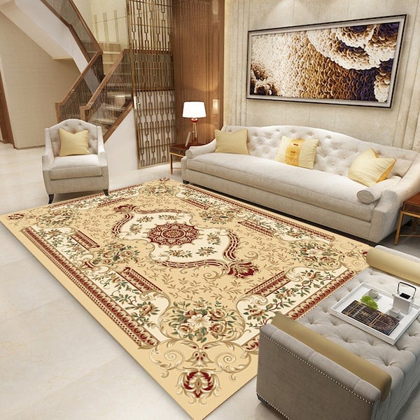 Generic - Modern Simple Bedroom Kitchen Floor Soft Rug Yellow 50x80(WxL)cm - Image 1