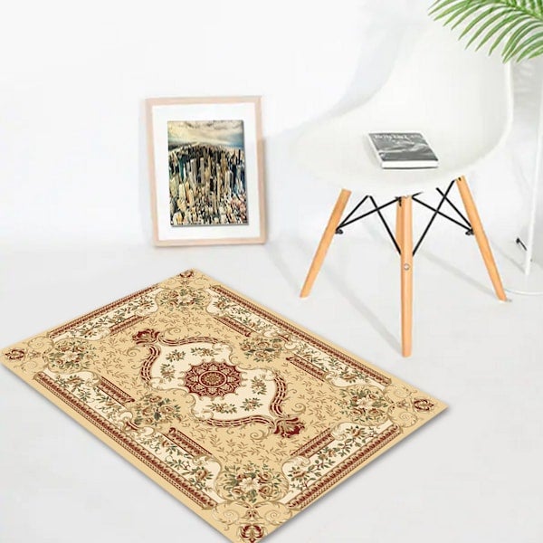 Generic - Modern Simple Bedroom Kitchen Floor Soft Rug Yellow 50x80(WxL)cm - Image 1