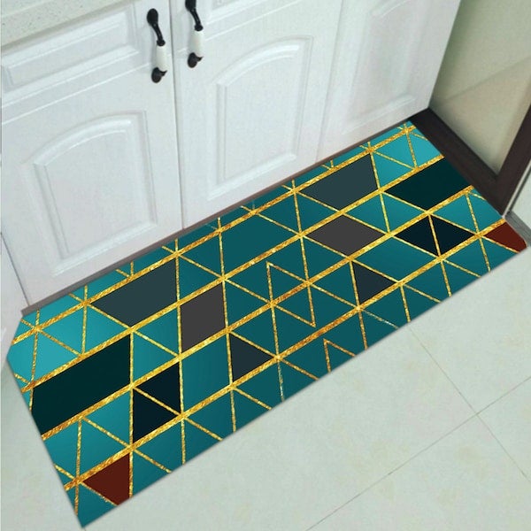 Modern Simple Bedroom Kitchen Floor Soft Rug Multicolour 40x120(WxL)cm - Image 4