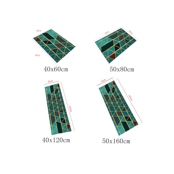 Modern Simple Bedroom Kitchen Floor Soft Rug Multicolour 40x120(WxL)cm - Image 5