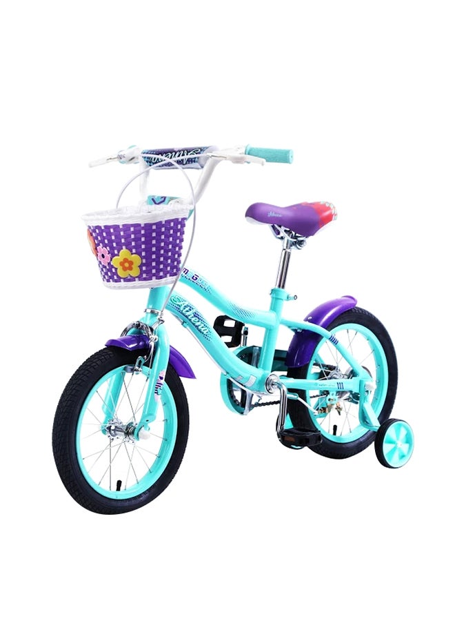 MOGOO Athena 14-Inch Kids Bike | 14-Inch Wheel Size | Adjustable Seat | Green Color 14inch - Image 1