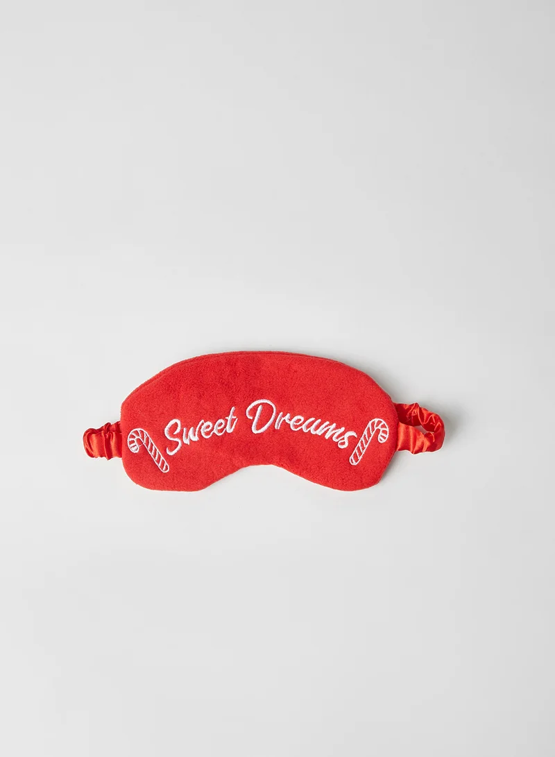 BRAVE SOUL Candycane Socks & Eyemask Set