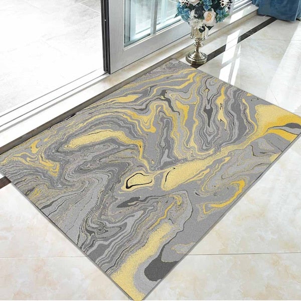 Modern Nordic Style Non-Skid Rug Grey 60x90cm - Image 4