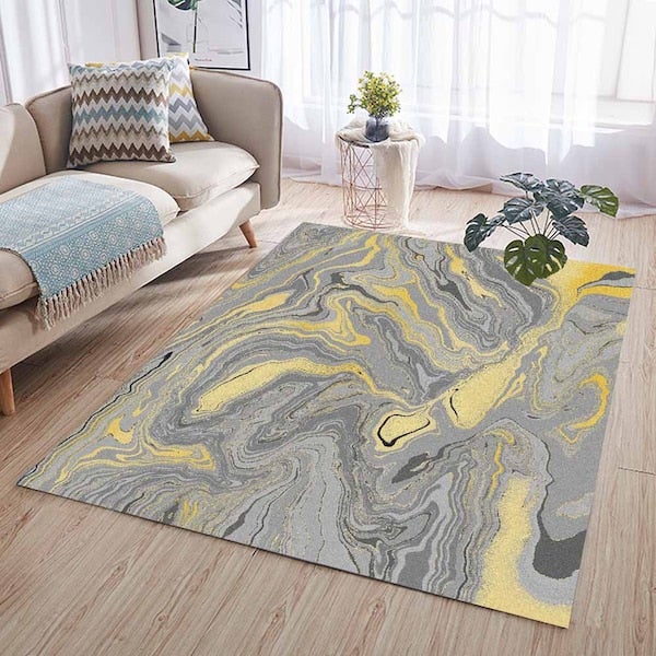 Modern Nordic Style Non-Skid Rug Grey 60x90cm - Image 3