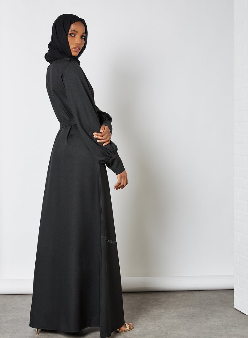 SIVVI for HANIYA - Sequin Embellished Abaya Black - Image 1