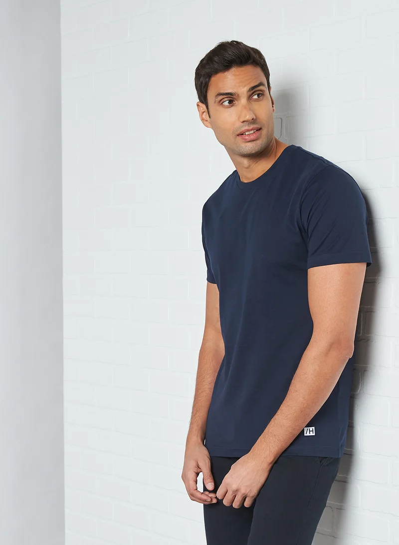 Selected Homme Solid T-Shirt Sky Captain(19-