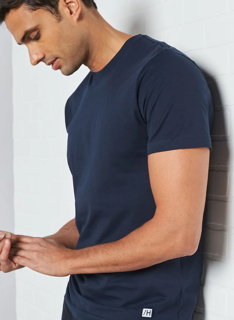 Selected Homme Solid T-Shirt Sky Captain(19-