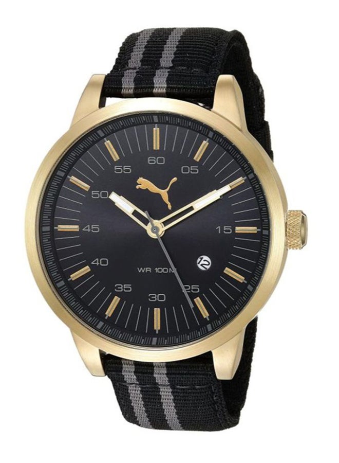 PUMA men Nylon Analog Watch PU103641009 - 46 mm - Black/Grey  - Image 1