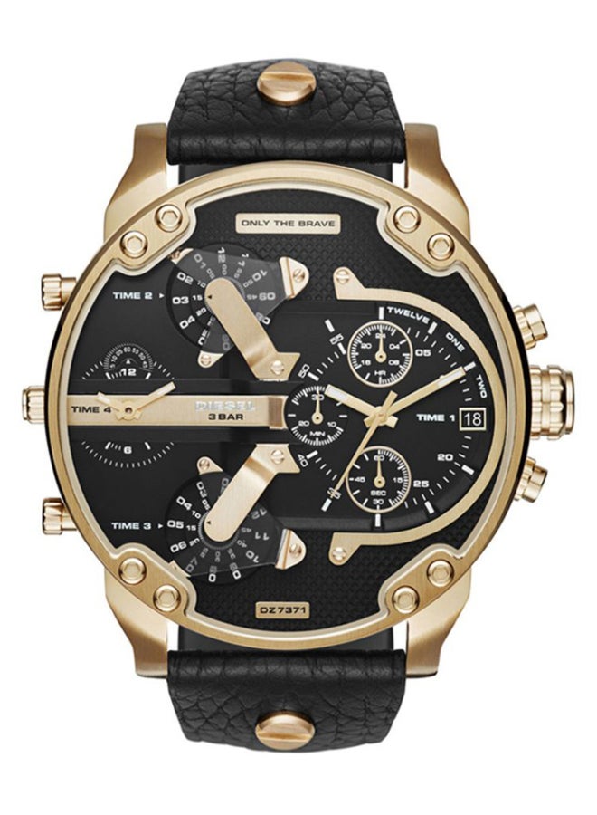 Men's Leather Chronograph Watch DZ7371 - v1610175947/N21006010A_1
