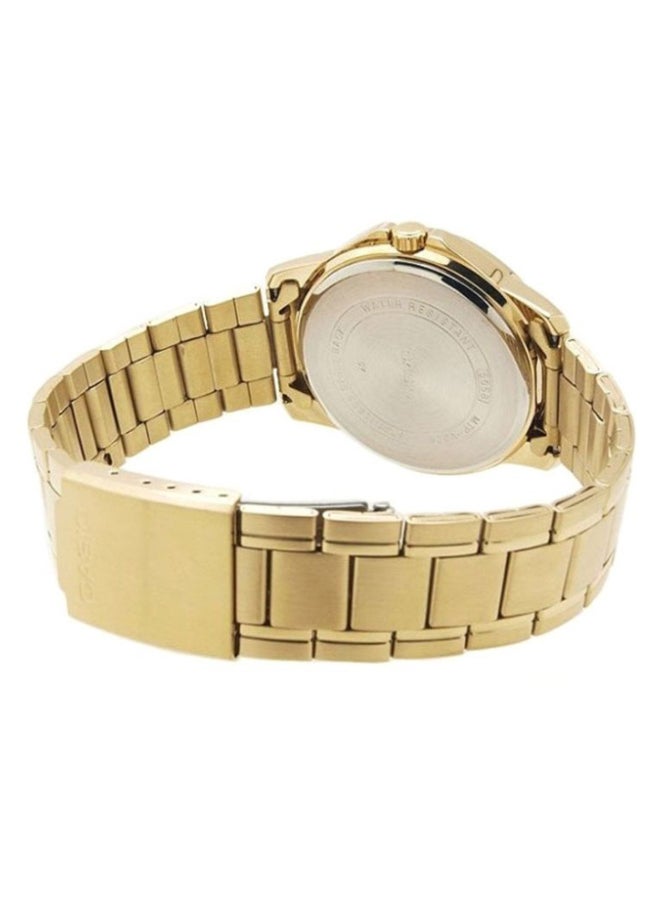 CASIO Stainless Steel Analog Watch MTP-V004G-1B - 47 mm - Gold - Image 2
