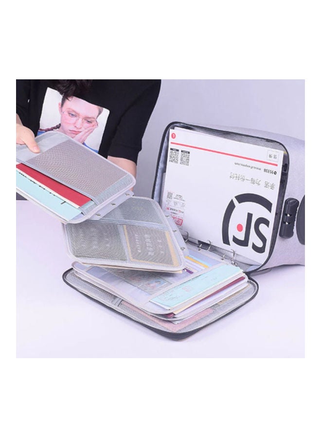 Generic High Quality Large Capacity Document Storage Bag grey  - Image 3